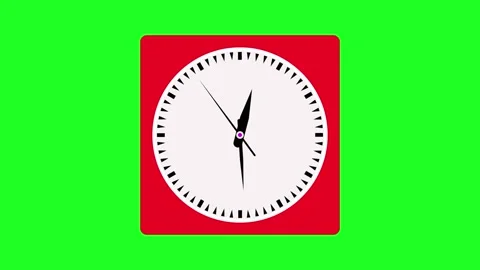 Clock animation 12 hours loop able white background. Stock Footage 336977622