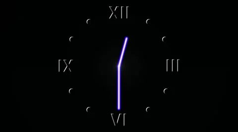 Clock animation - 24 hours with day and night changes 库存影片 59140029