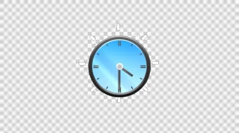 Clock animation alpha Stock Footage 41543804