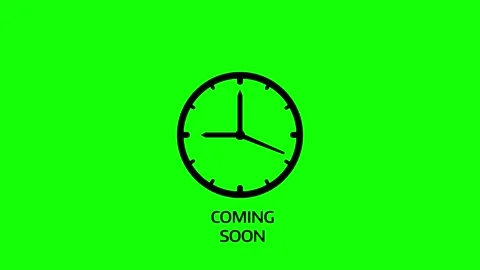 Clock Animation with Coming Soon Text on Green Screen for Countdown Stock Footage 315429263