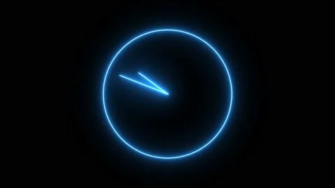 Clock animation glowing Видео 213741730