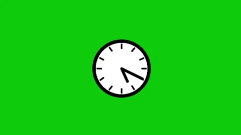 Clock animation on green screen Stock-Footage 332338487