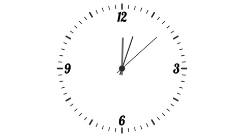 Clock animation isolated on white background. 4K video Stock Footage 135675726