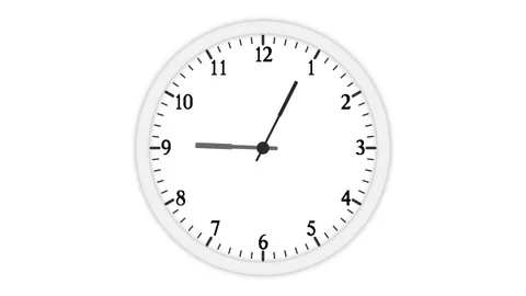 Clock animation isolated on white background. 4K video Stock Footage 135675730
