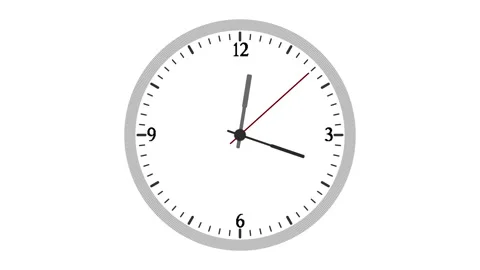 Clock animation isolated on white background. 4K video Stock Footage 135676001