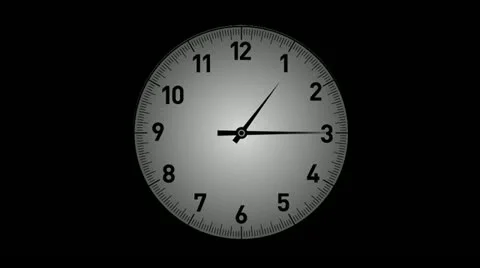 Clock Animation Loop with Alpha Stock Footage 11379570