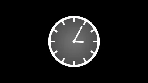 Clock Animation for Time Concept, Clock Animation for Deadline or Time Pass.. Stock Footage 307873615