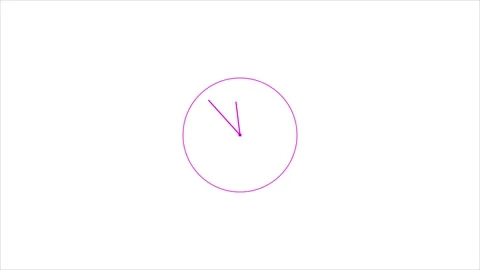Clock Animation Video. clock icon with moving arrows in 12 hour loop 4K video Stock Footage 312184673