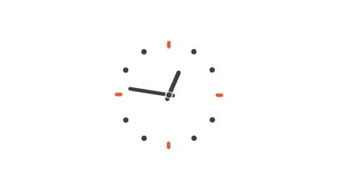 Clock animation on white background Stock Footage 158007412
