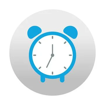 Clock app inside a bubble Ilustración de archivo