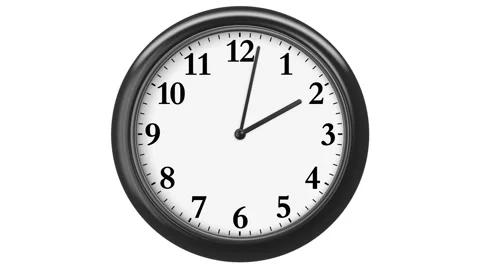 Clock with Arabic Numerals. 720 frames (frame for each minute). Stock-Footage 57484779