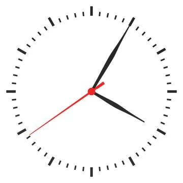 Clock with arrows no numbers on a white background 스톡 일러스트