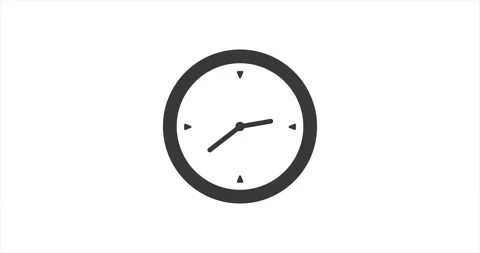 Clock arrows walking fast. Stopwatch icon animation. Twenty four hours at hig Stock Footage 142158008