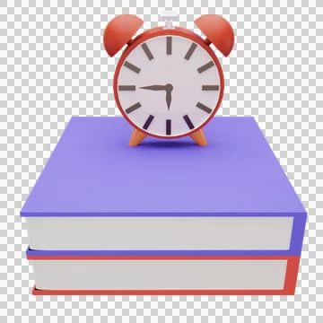 Clock with back to school Stock Illustration