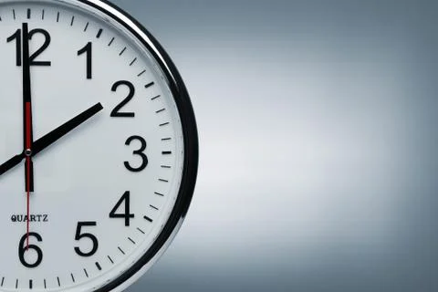 Clock background with copy space Stock Photos