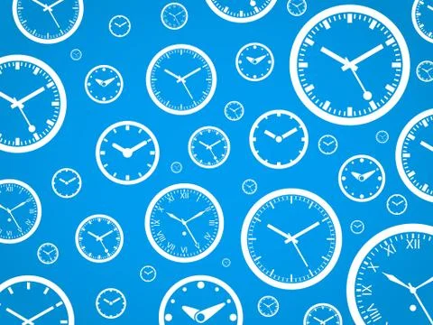 Clock Background - Isolated Vector Illustration Stock Illustration