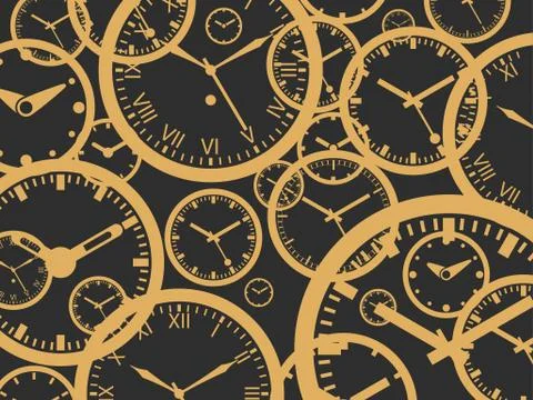 Clock Background - Isolated Vector Illustration Stock Illustration