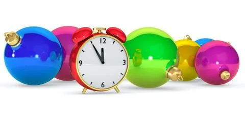 Clock with balls Stock Illustration