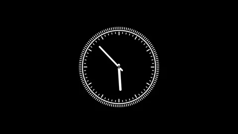 Clock bar, 12 hour simple clock bar green background. Stock Footage 336977880