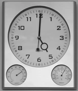 Clock barometer Stock Photos