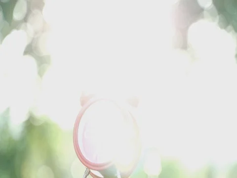 Clock bell with sunrise Stock Footage 101552089