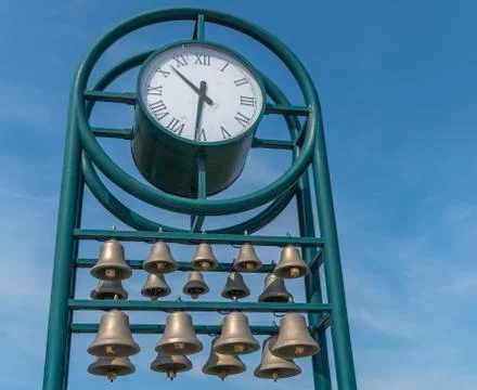 Clock with bells Stock Photos