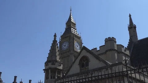 Clock on the Big Ben tower. Stock Footage 78707428