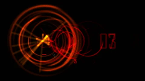 Clock on black background Vidéo 54540801