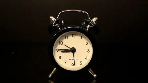 Clock black background Stock Footage 86414109