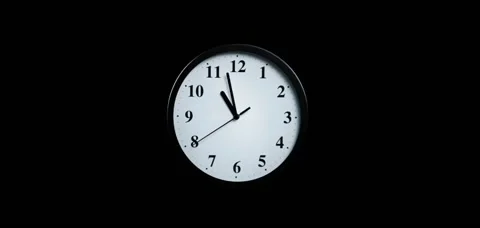 Clock with black background Video stock 237160170