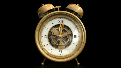 Clock on Black Stock Footage 954833