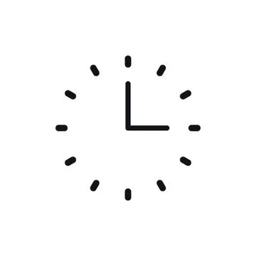 Clock - black vector icon Stock Illustration