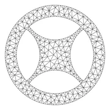 Clock Blank Wheel Polygonal Frame Vector Mesh Illustration Stock-Illustration