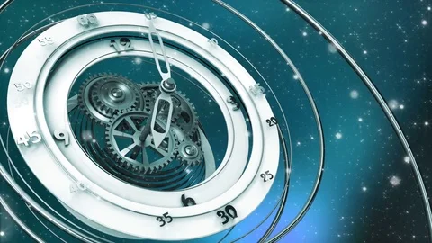 Clock blue Stock Footage 76290228