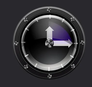 Clock blue Stock Illustration