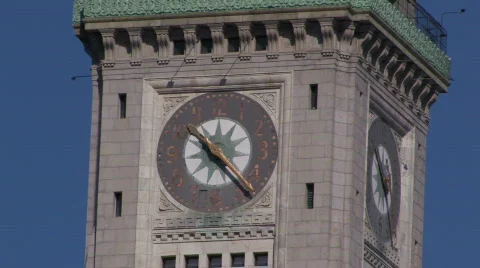 Clock in Boston Stock Footage 269937
