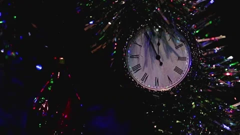 Clock on the branch of tree Stock Footage 337705795