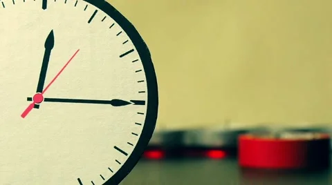 Clock on a bright background Stock Footage 68374651