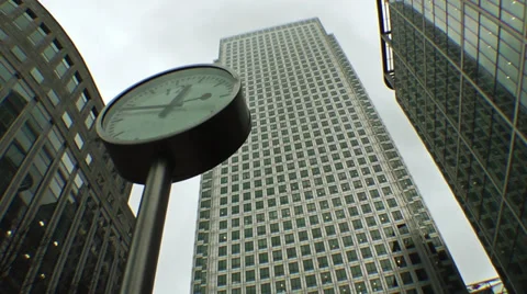 Clock Building 2 Stock Footage 28010356