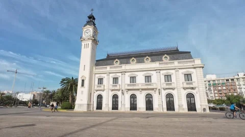 The Clock Building (Edifici del Rellotge) in Valencia, Spain Stock-Footage 250400029