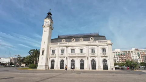 The Clock Building (Edifici del Rellotge) in Valencia, Spain Stock-Footage 250400068