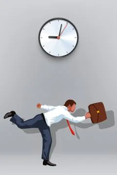 Clock businessman 03 Stock Illustration