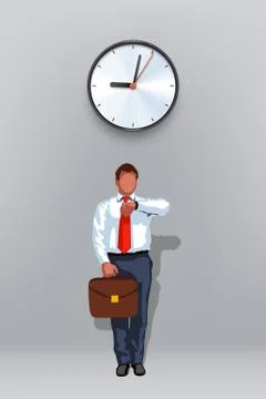 Clock businessman 04 Stock Illustration