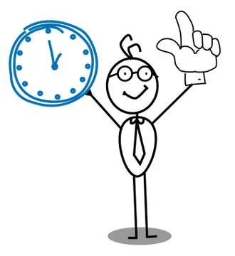 Clock Businessman Stock Illustration