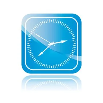 Clock button Stock Illustration