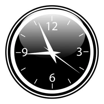 Clock button Stock Illustration
