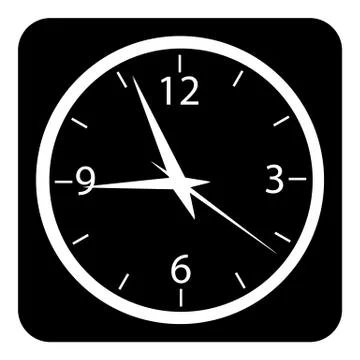 Clock button Illustrazione stock