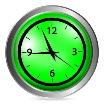 Clock button Stock Illustration
