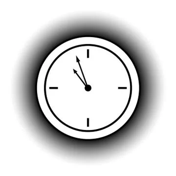 Clock button. Illustrazione stock