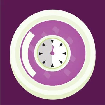 Clock Button Illustrazione stock